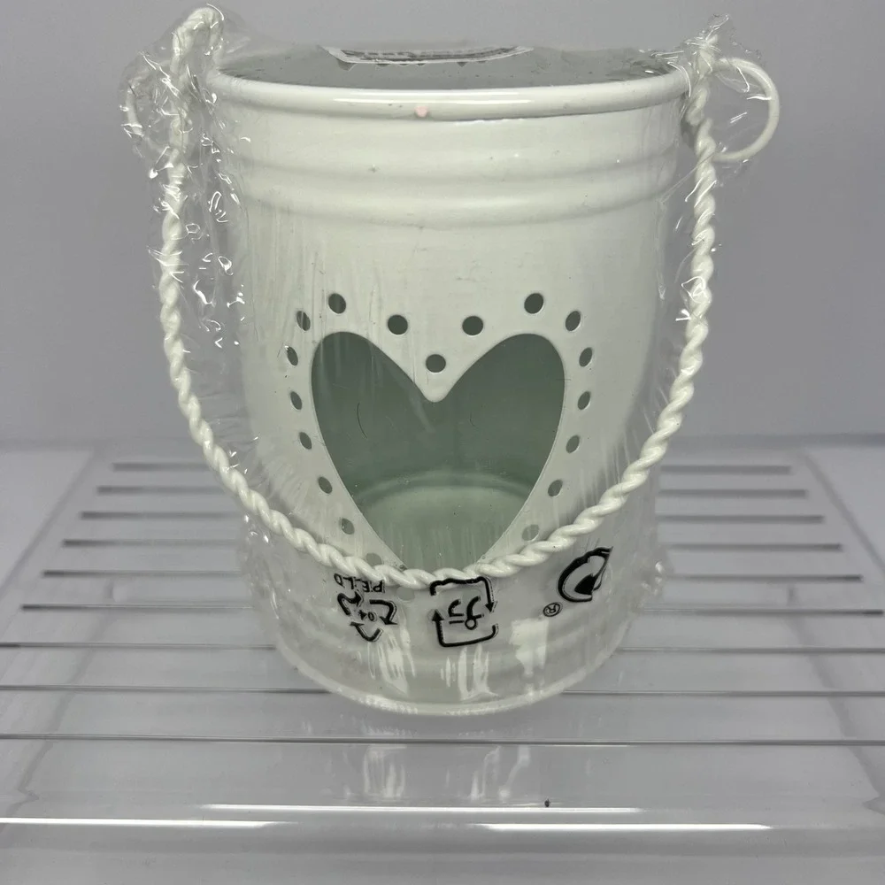 IKEA White Metal Heart Lantern Tealight Holder Candle‎ Holder New Sealed Decor